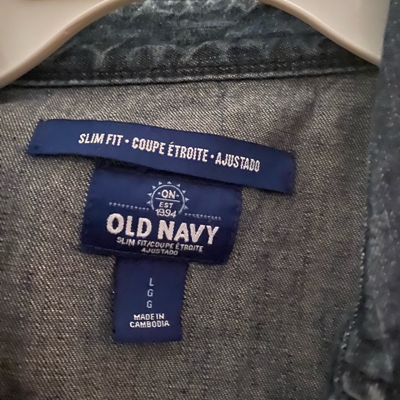 old navy denim button down - Picture 2 of 2